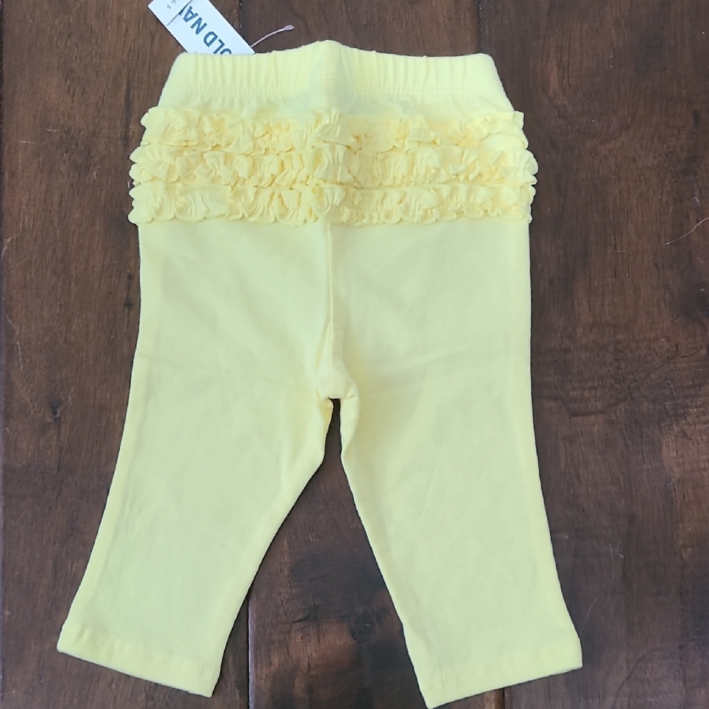 ON Yellow Ruffle Baby Leggings